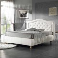 Imitation leather upholstered double bed with box 160x190 / 200 cm Agly