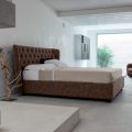 Double bed upholstered in polyurethane foam Made in Italy - Capriccio