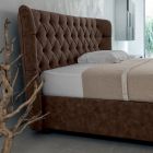 Double bed upholstered in polyurethane foam Made in Italy - Capriccio Viadurini