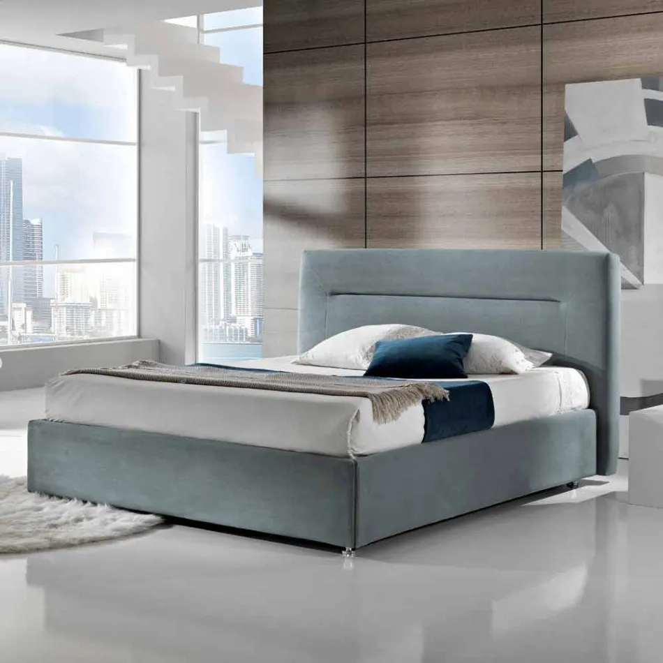 Modern upholstered double bed with 160x190 / 200cm Sun box Viadurini