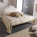 Upholstered iron double bed Gracie, handmade in Italy