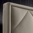 Upholstered Double Bed Covered in Fabric or Leather - Celebre Viadurini