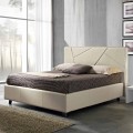 Imitation leather double bed with lift box 160x190 / 200 cm Mia
