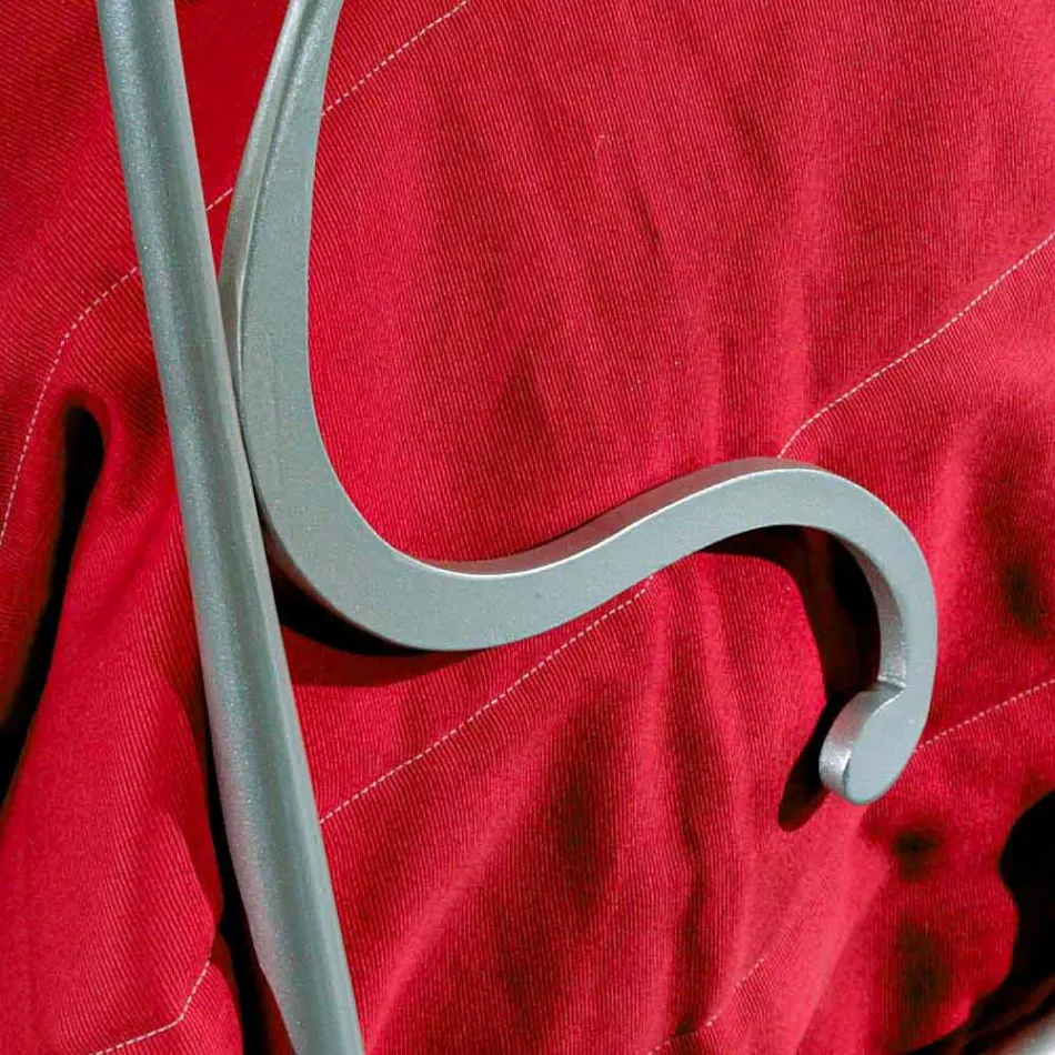 Double bed in iron craft with tapered legs Zoe Viadurini