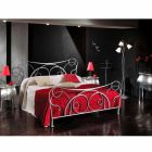 Double bed in iron craft with tapered legs Zoe Viadurini