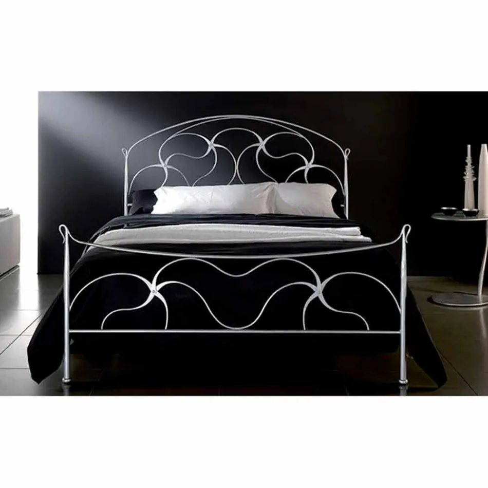 Double Wrought Iron Swan Viadurini