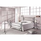 double bed in wrought iron with handicraft reason Evelyn Viadurini