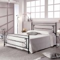 Italian wrought iron double bed Evelyn, classic design