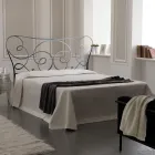 Iron Double Bed with Optional Footboard Made in Italy - Lampo Viadurini