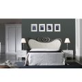 Double Bed in Iron and Real Leather, 2 Bedside Tables and Mattress - Reasons