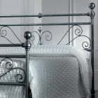 Double Bed in Black Silver Tubular Iron Made in Italy - Geometry Viadurini