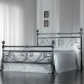 Double Bed in Black Silver Tubular Iron Made in Italy - Geometry
