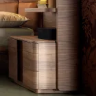 Grilli York solid wood upholstered double bed 100 % made Italy Viadurini