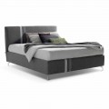 Fabric double bed with container Made in Italy - Paolo