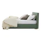 Double bed in fabric or eco-leather with storage unit Made in Italy – Etoile Viadurini