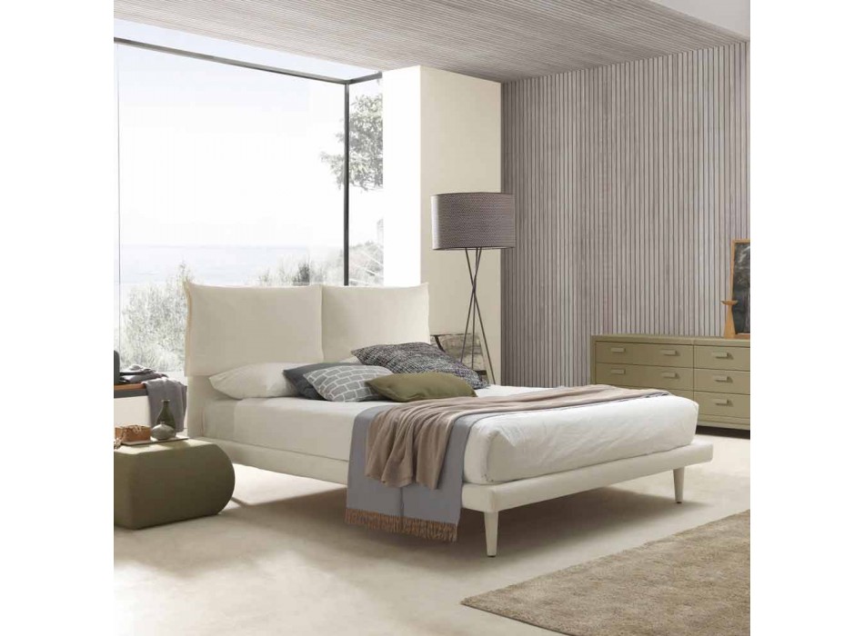 Modern double bed, thin base, Iorca by Bolzan Viadurini