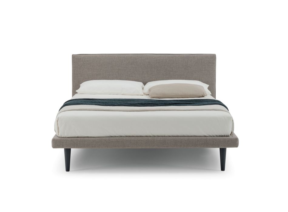 Modern design double bed, with thin base, Gaya New by Bolzan Viadurini