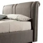 Modern Double Bed with Fireproof Leather Box - Ania Viadurini