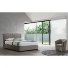Modern Double Bed with Fireproof Leather Box - Ania Viadurini