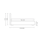 Modern Double Bed with Fireproof Leather Box - Ania Viadurini