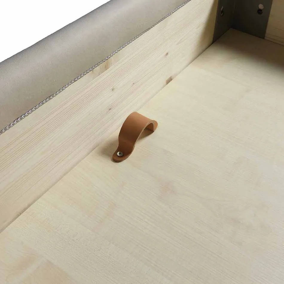 Modern double bed, with storage unit, Gaya New by Bolzan Viadurini