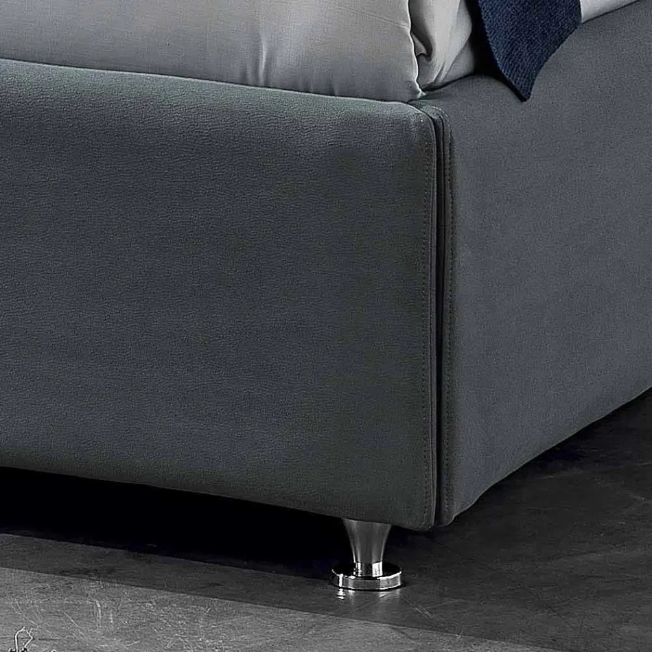 Modern padded double bed with lift box 160x190 / 200cm Mia Viadurini