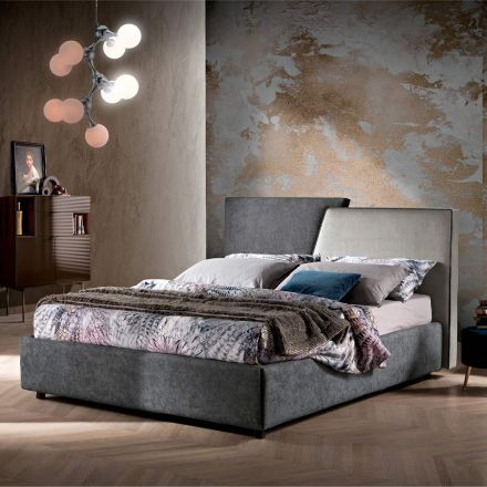 Modern Upholstered Double Bed with Quilted or Smooth Design - Aftamo Viadurini
