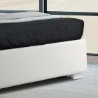 Modern Double Bed in Faux Leather with Storage - Ozzano Viadurini