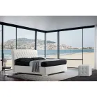 Modern Double Bed in Faux Leather with Storage - Ozzano Viadurini