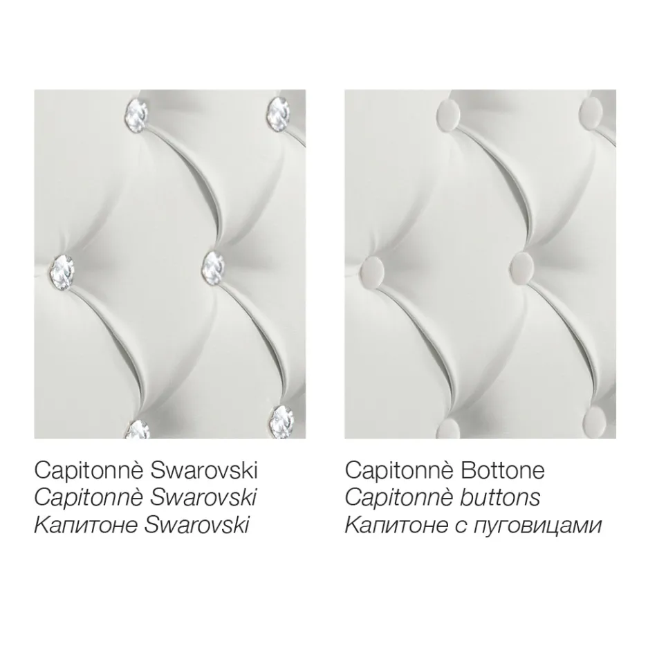 Modern Double Bed in Faux Leather with Storage - Ozzano Viadurini