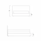 Modern double bed, without storage, Gaya New by Bolzan Viadurini