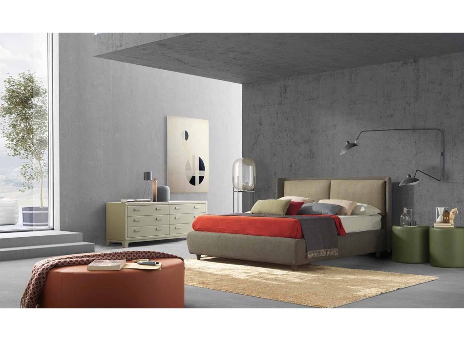 Modern double bed, without storage, Kate by Bolzan Viadurini