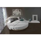 Modern Round Double Bed with Angular Headboard Made in Italy - Tima Viadurini