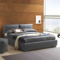 Double bed without box, contemporary design, Iorca by Bolzan