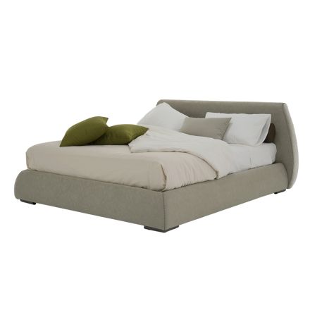 Modern Double Bed with Fabric or Eco-Leather Box Made in Italy - Minerva Viadurini