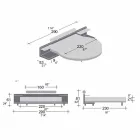 Round Double Bed Covered in Made in Italy Design Ecoleather - Vesio Viadurini