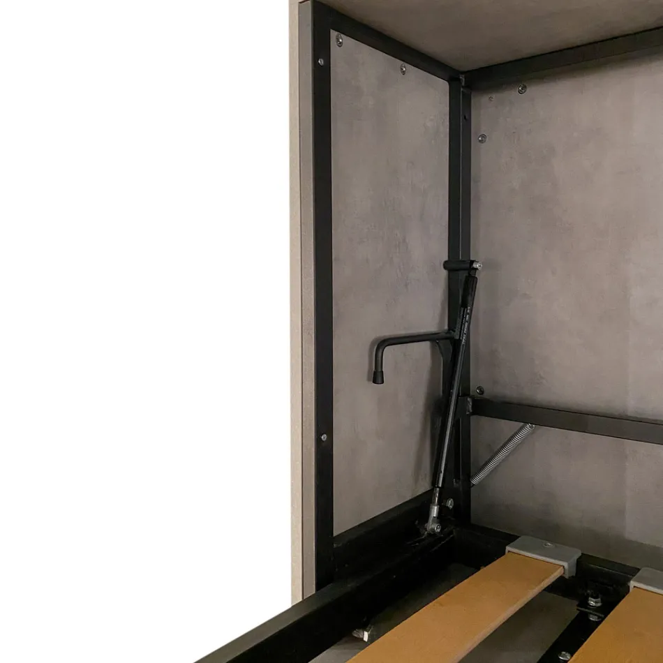 Horizontal Foldaway Single Bed Made in Italy - Collaborative Viadurini