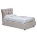 Single Bed with Padded Headboard and Feet Made in Italy - Aaron