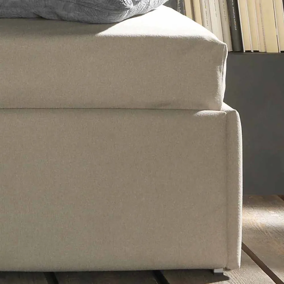 Single bed with shaped headboard and side panel, Line8 Bolzan Viadurini