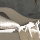 Single bed with shaped headboard and side panel, Line8 Bolzan Viadurini