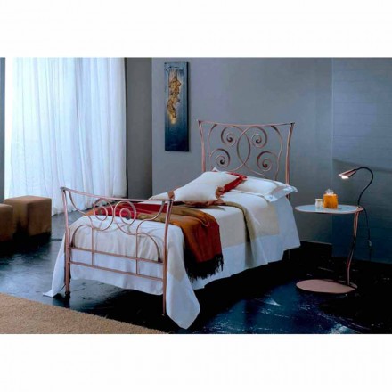 Single Bed in Wrought Iron Ares Viadurini