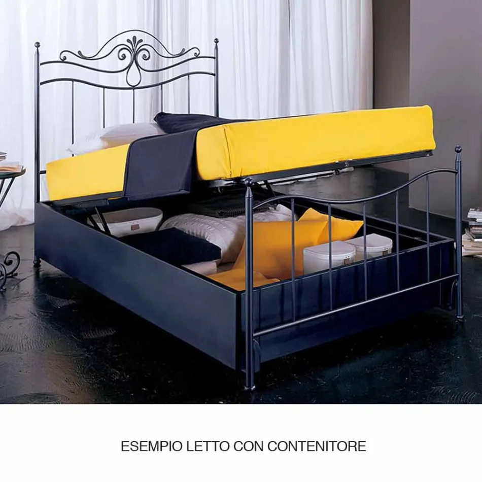 Single Bed in Wrought Iron Calla Viadurini