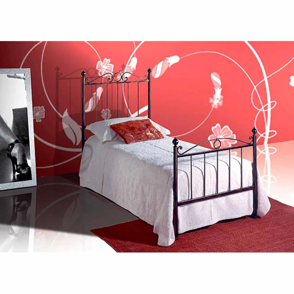 Single Bed in Wrought Iron Faun Viadurini