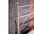 single bed in wrought iron hand forged Ambra, made in Italy Viadurini