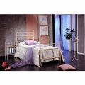 Wrought iron single bed Ambra, handmade in Italy, classic design