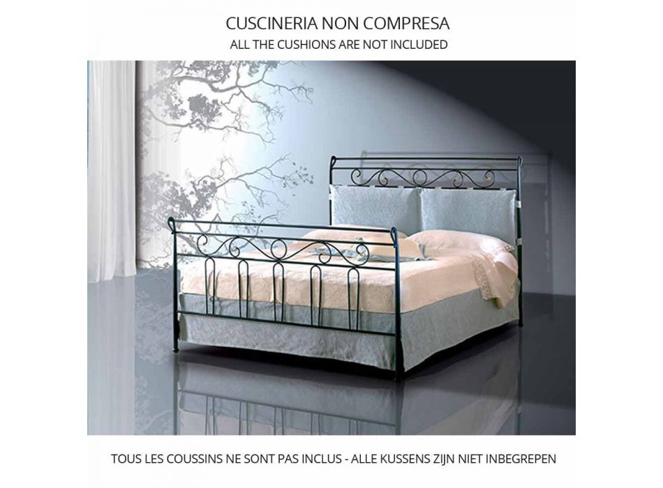 Single Bed in Wrought Iron Garofano Viadurini