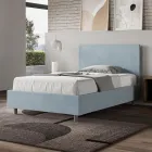120x200 cm Queen Size Bed with Microfiber Headboard Made in Italy - Pallone Viadurini