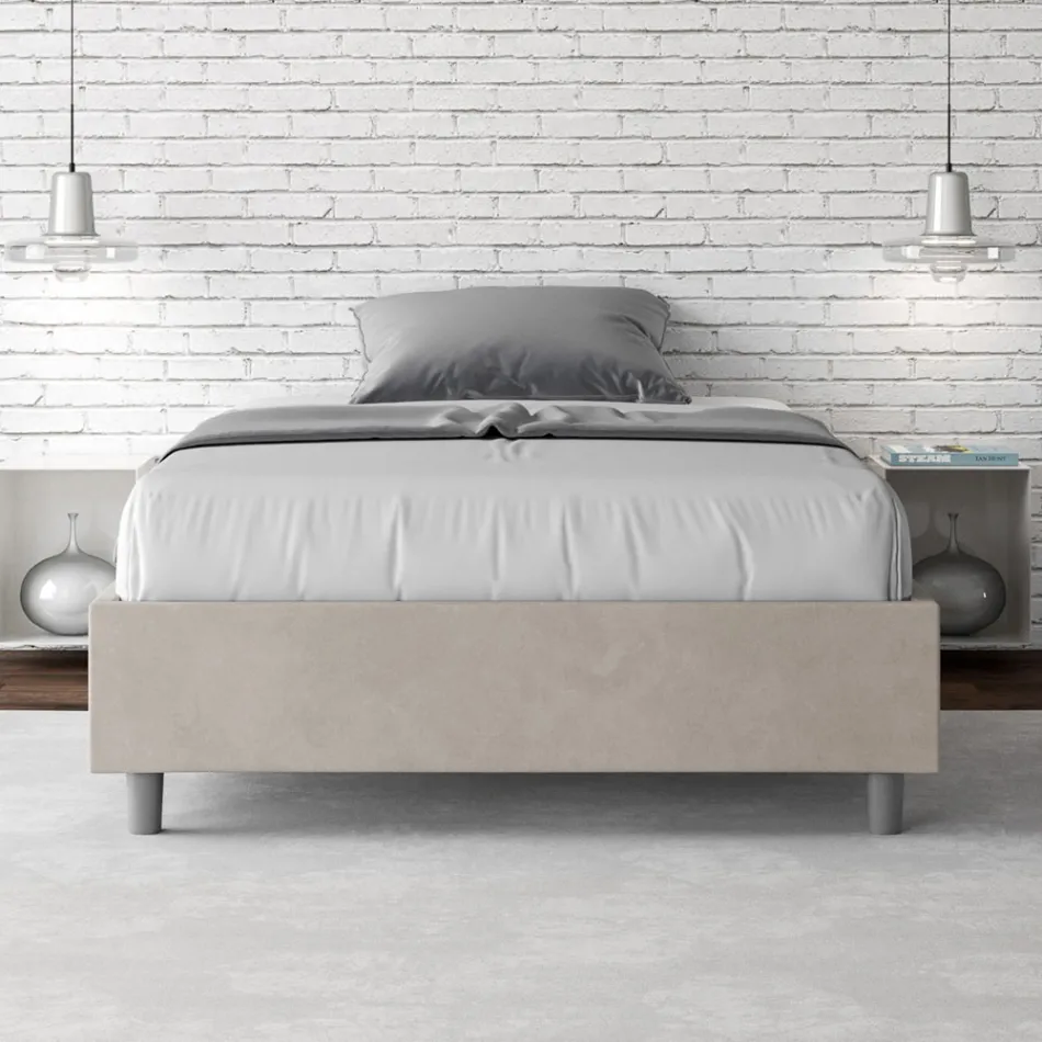 Queen-Sized Bed 120x200 cm Covered in Microfiber Made in Italy - Athlete Viadurini