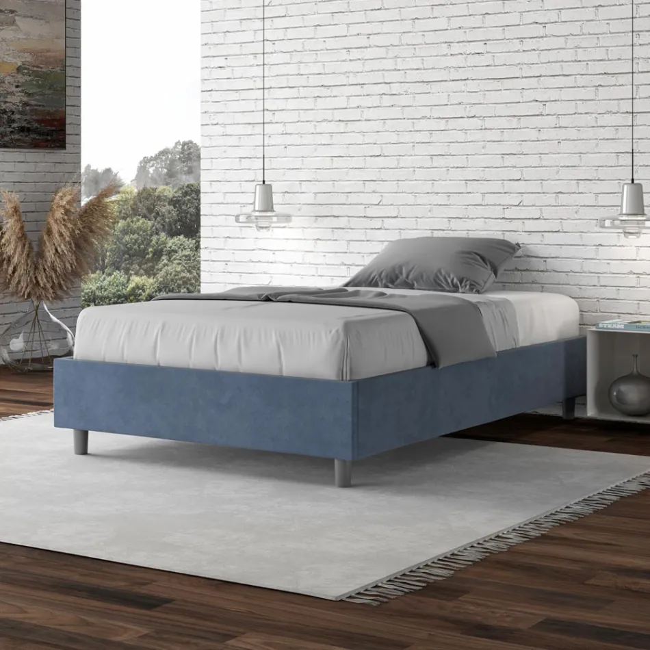 Queen-Sized Bed 120x200 cm Covered in Microfiber Made in Italy - Athlete Viadurini