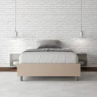 Queen-Sized Bed 120x200 cm Upholstered in Faux Leather Made in Italy - Athlete Viadurini